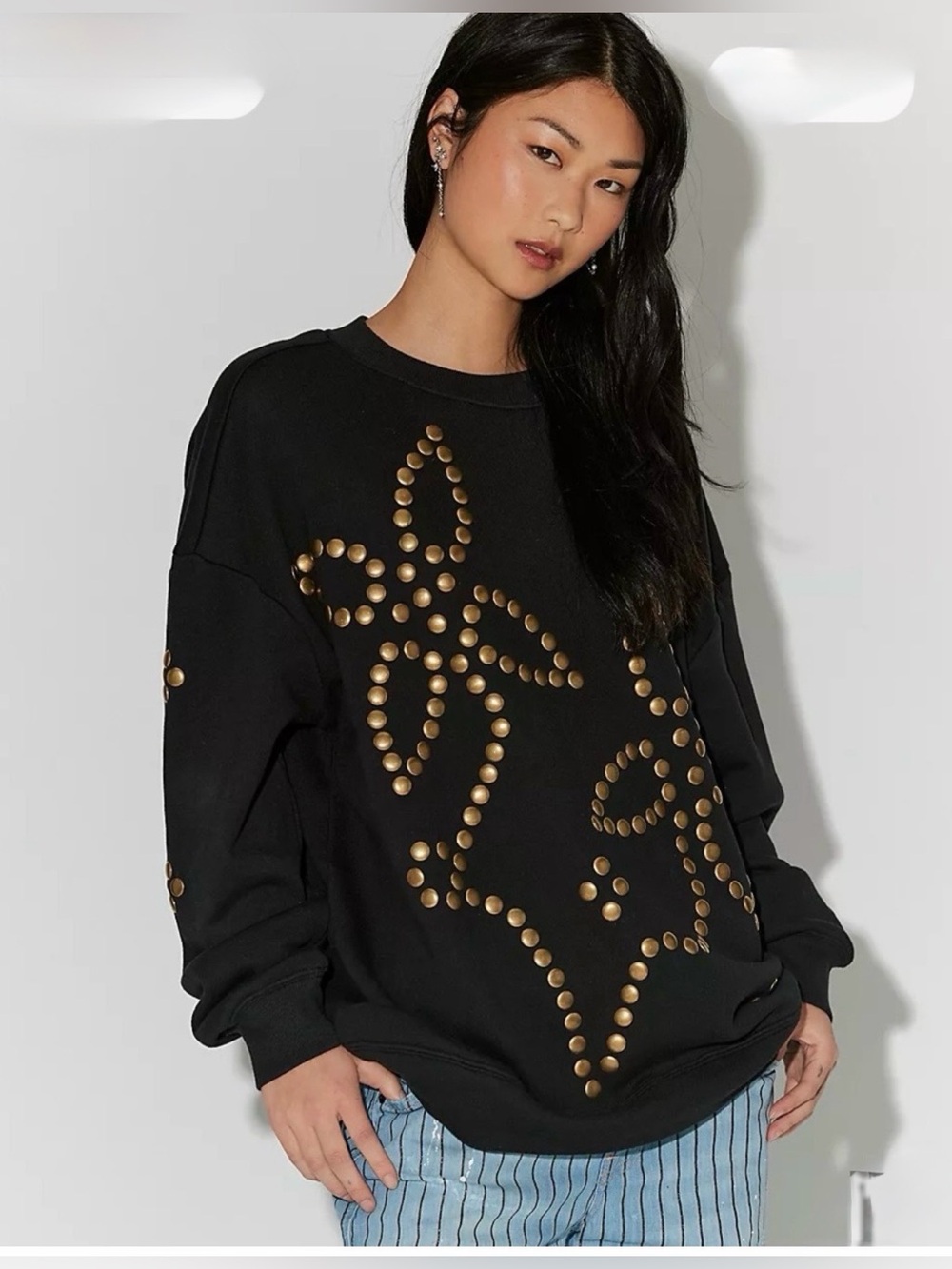 Free People Ragabond Stud Flower Pullover 🌸